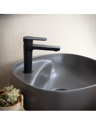 Grifería de lavabo ALEXIA Monomando negro mate