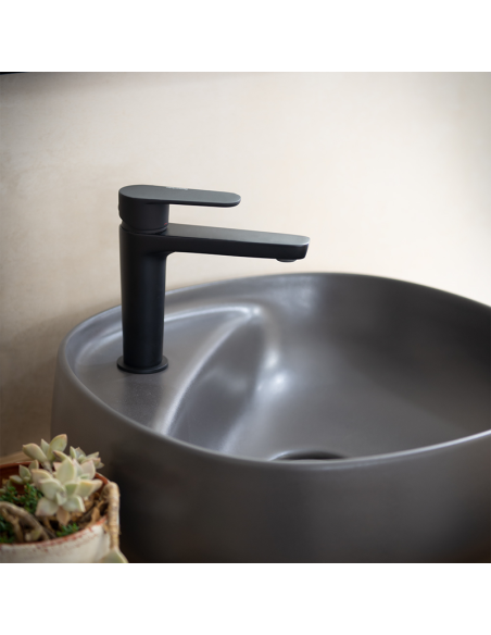 Grifería de lavabo ALEXIA Monomando negro mate