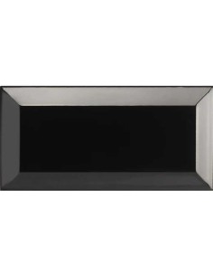 Azulejo MANHATTAN Bisel Negro Brillo 7,5x15cm