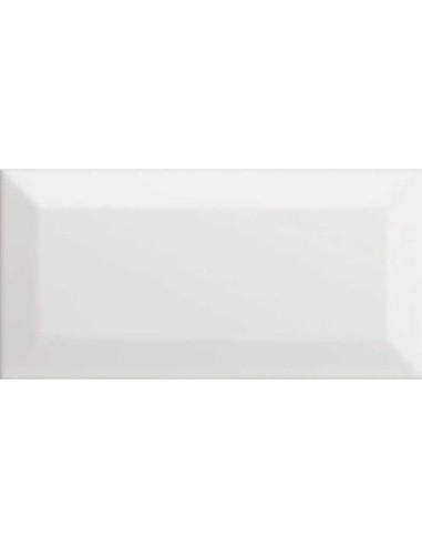 Azulejo MANHATTAN Bisel Blanco Mate 7,5x15cm