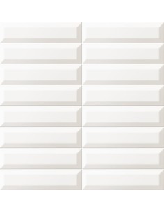 Azulejo SETTECENTO Bissel Blanco 7,5x30cm