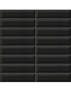 Azulejo SETTECENTO Bissel Negro 7,5x30cm