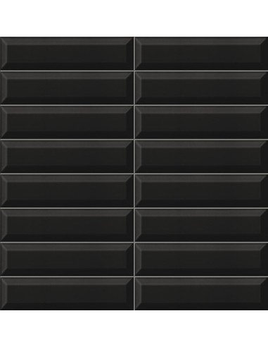 Azulejo SETTECENTO Bissel Negro 7,5x30cm