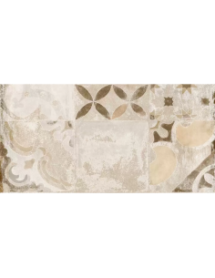 Porcelánico Alhamar Tabica Clay Blanco 15x33cm