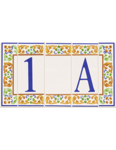 Azulejos Números, letras y espacios
