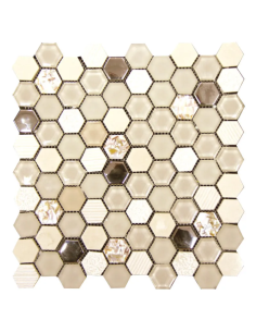 Malla Hexagono beig nacar