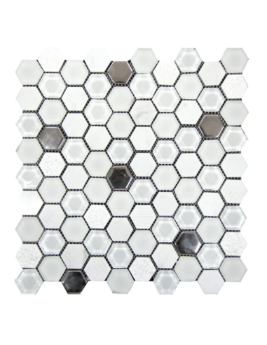 Malla Hexagono blanco